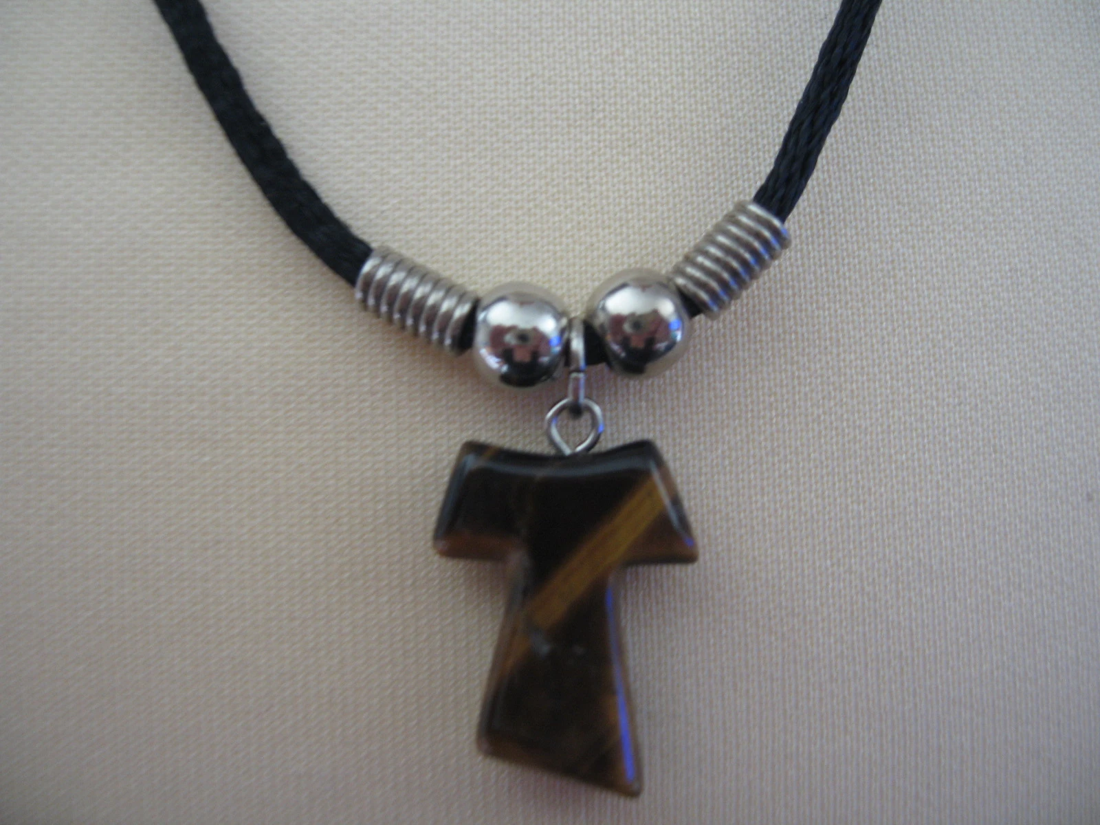 Magnifique Collier Tau en Œil de Tigre Naturel – Style Boho / Spirituel – photo 2